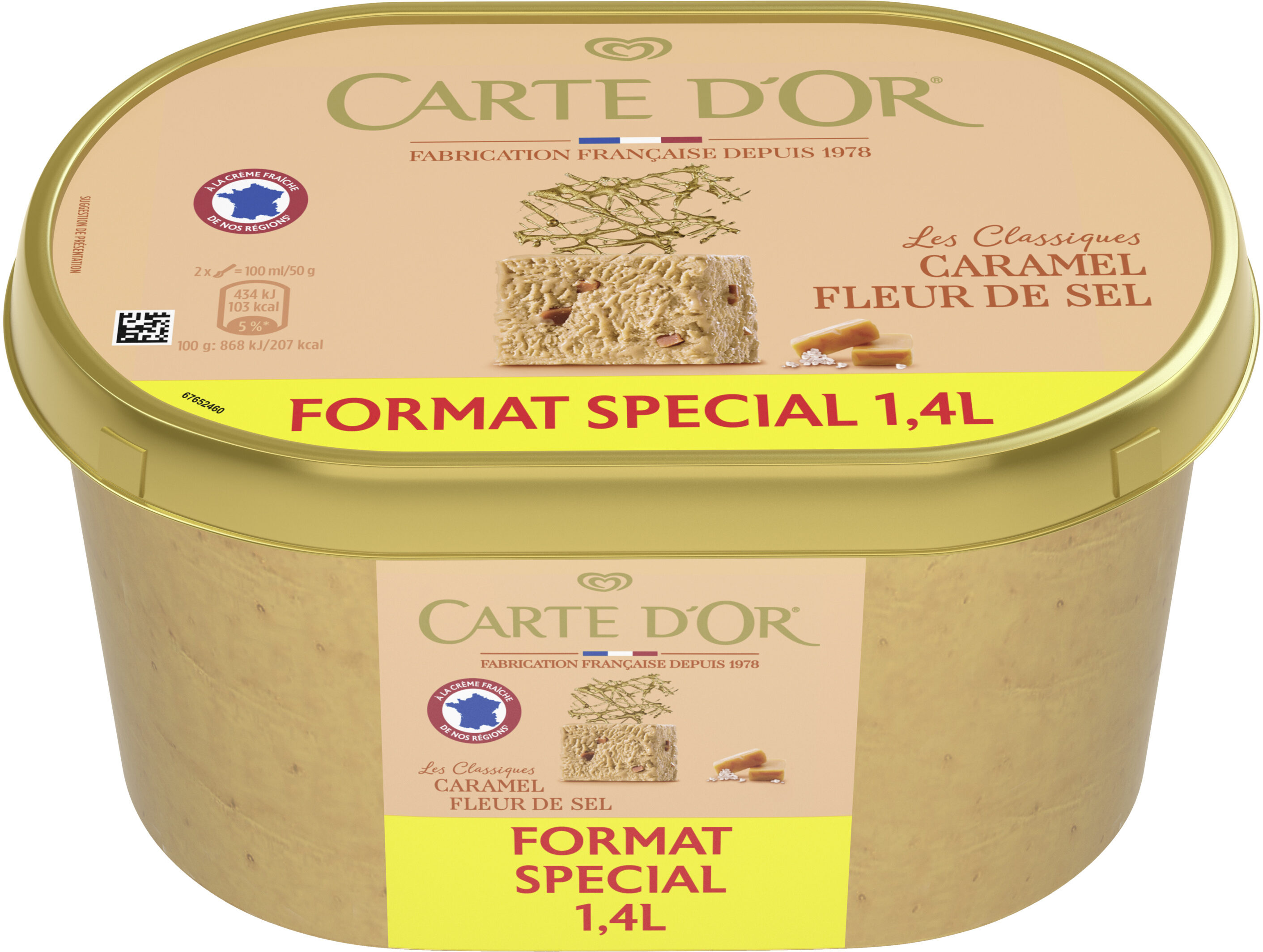 Carte D'or Les Authentiques Glace Caramel Fleur de Sel Format Spécial 1,4l - Produit