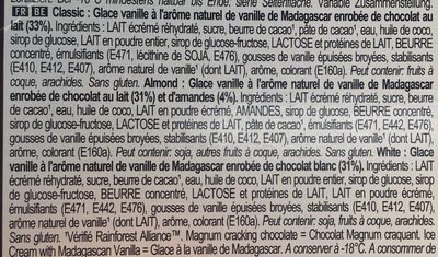 Batonnet Glace Mini Classic Amande Chocolat Blanc x 6 330 ml - Ingrédients