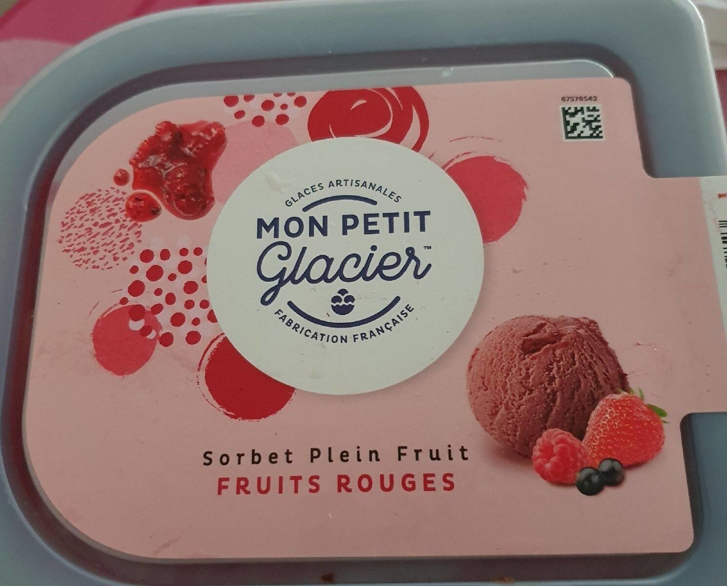 Mon Petit Glacier Sorbet Fruits Rouges Bac 2.4L - Produit