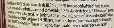 Pasta snack bolognese - Ingrediënten - fr