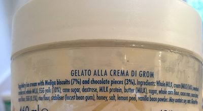 Gelato alla crema di Grom - Ingrediënten - fr