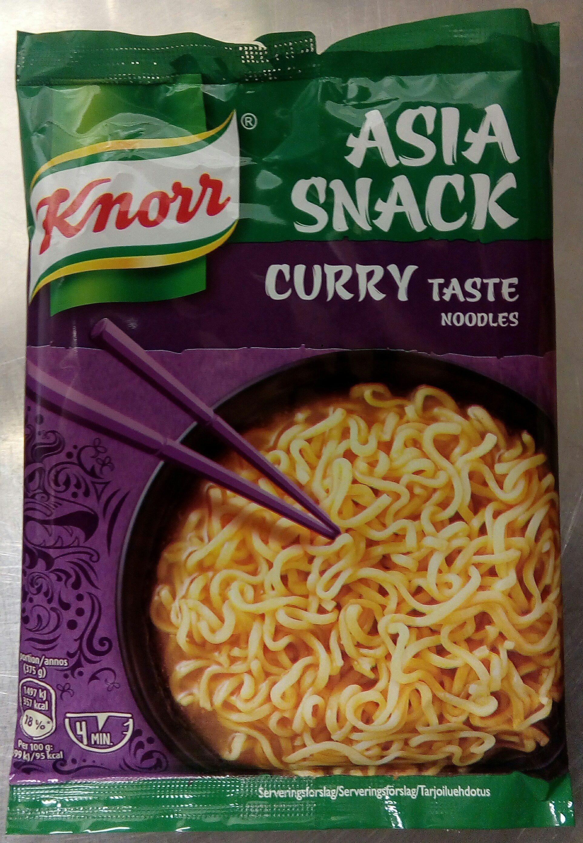 Knorr Asia Snack Curry Taste Noodles - Produkt