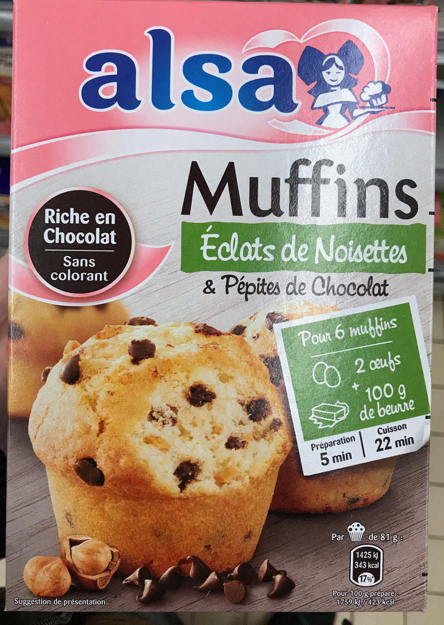 Muffin Éclats de Noisettes & Pépites de Chocolat - Produit