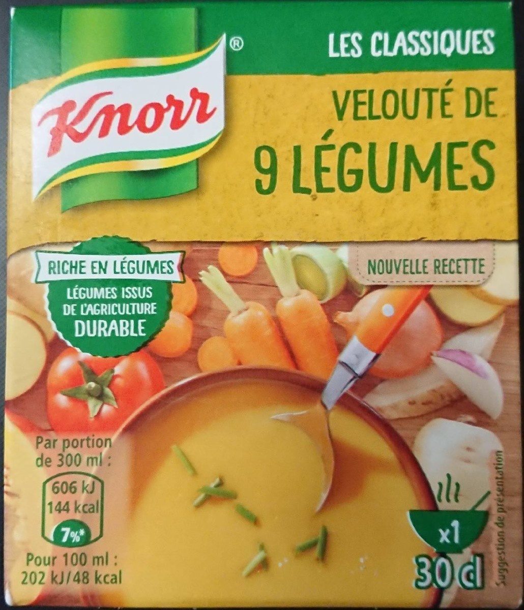 Knorr Soupe Liquide Velouté de 9 Légumes Brique 30cl - Product - fr