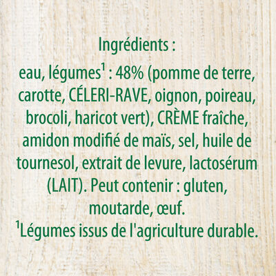 Knorr Soupe Liquide Mouliné de Légumes Variés 1L - Ingrédients