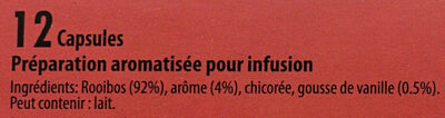 Lipton Infusion Rooibos Vanille 12 Capsules Compatibles Dolce Gusto® - Ingrédients