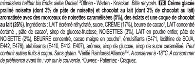 Praliné Chocolate & Hazelnut - Ingrediënten