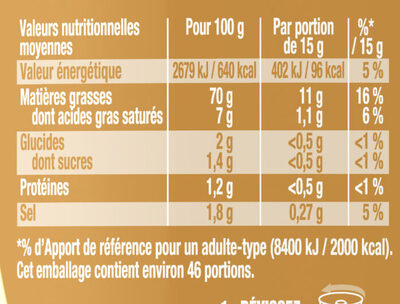 Amora Mayonnaise Dijon Nature Œufs Français Offre Saisonnière Flacon Souple 685g - Nutrition facts - fr