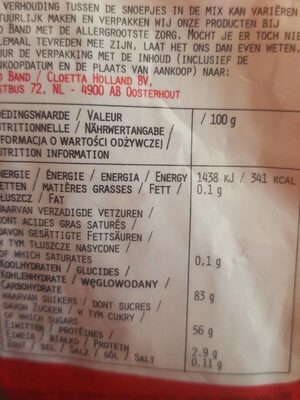 Red Band Zomermix - Nutrition facts - nl