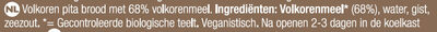 Bio Organic Wholemeal Pita Bread - Ingrediënten