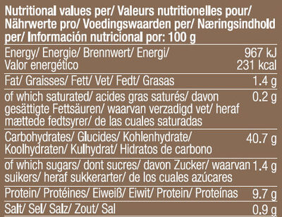 Bio Organic Wholemeal Pita Bread - Voedingswaarden - en