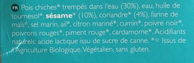Hummus Coriandre - Ingrediënten - fr