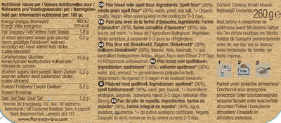Organic Spelt Pita Bread - Instruction de recyclage et/ou informations d'emballage