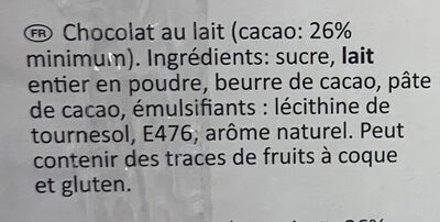 Calendrier de l'avent au chocolat au lait "Trolls" - Ingredients - fr