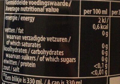 pepsi max ginger - Nutrition facts - fr
