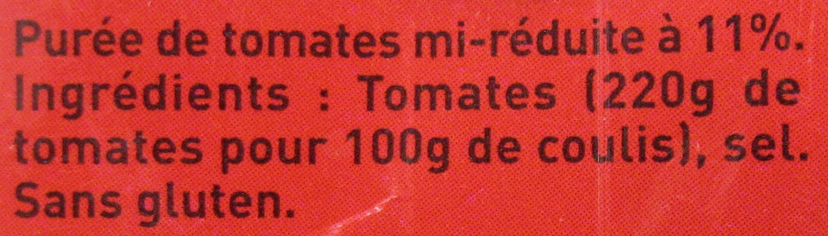 Coulis de tomate - Ingrediënten - fr