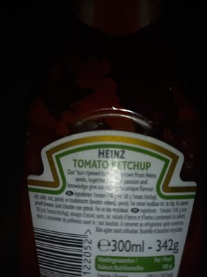 Tomato Ketchup - Ingrédients