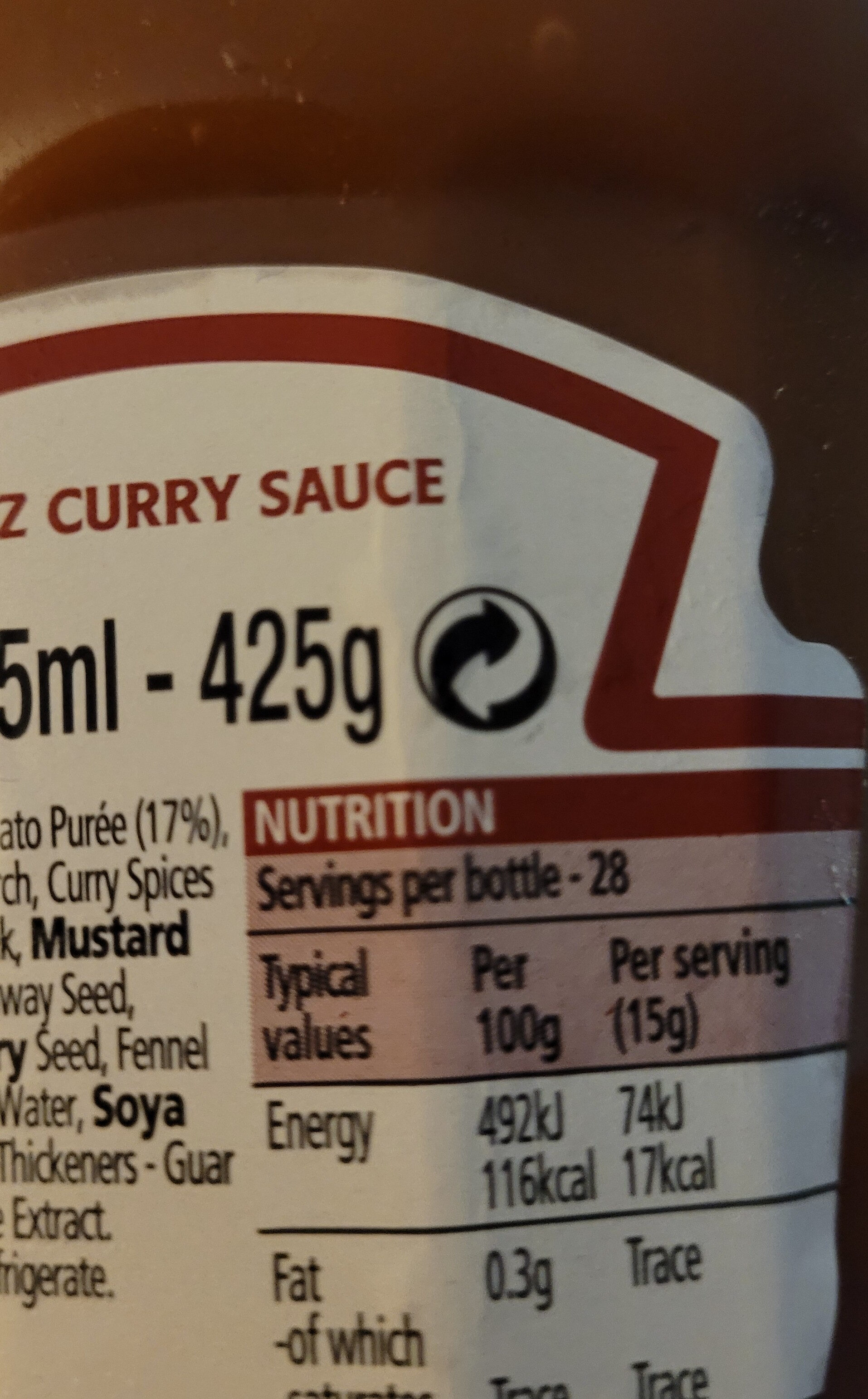 Curry Sauce Classic - Recycling instructions and/or packaging information