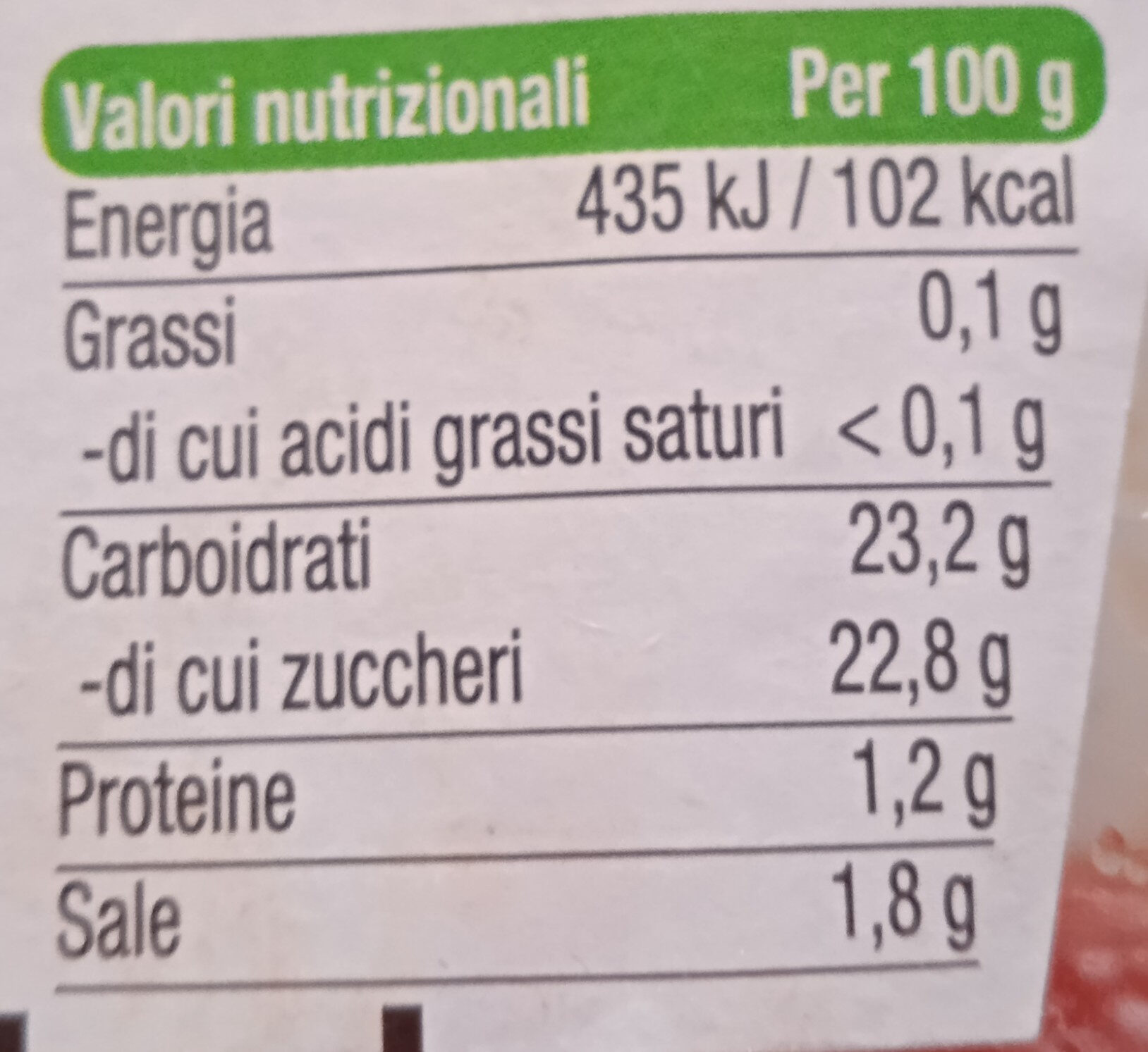 Tomato Ketchup - Nutrition facts - it