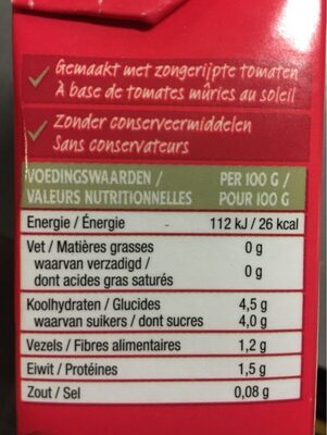 Heinz Tomato Blokjes Met Basilicum & Oregano - Voedingswaarden - fr