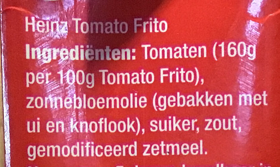 tomato Frito - Ingrediënten