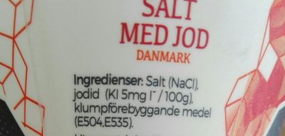 salt med jod - Ingrédients