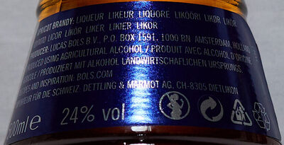 Apricot Brandy - Nutrition facts