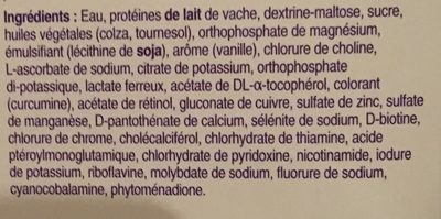 Fortimel Protein arôme vanille - Ingredientes - fr