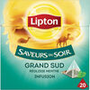 Lipton Saveurs du Soir Infusion Grand Sud Menthe et Réglisse 20 Sachets Pyramid® - Produit