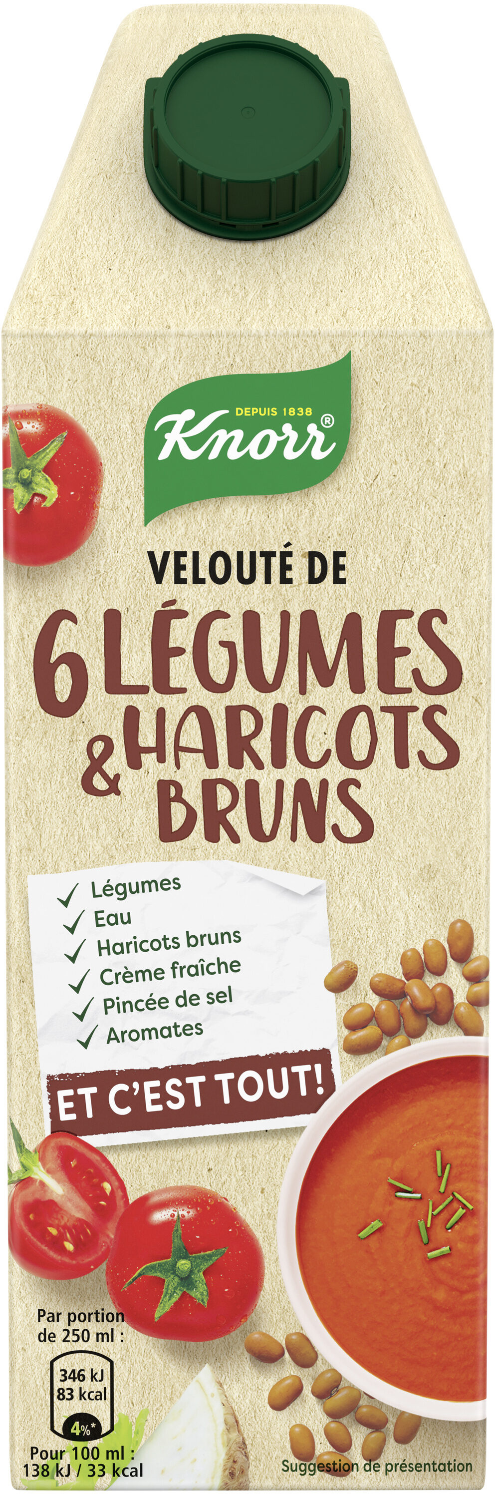 Knorr Velouté 6 Légumes & Haricots Rouge 750ml - Produit