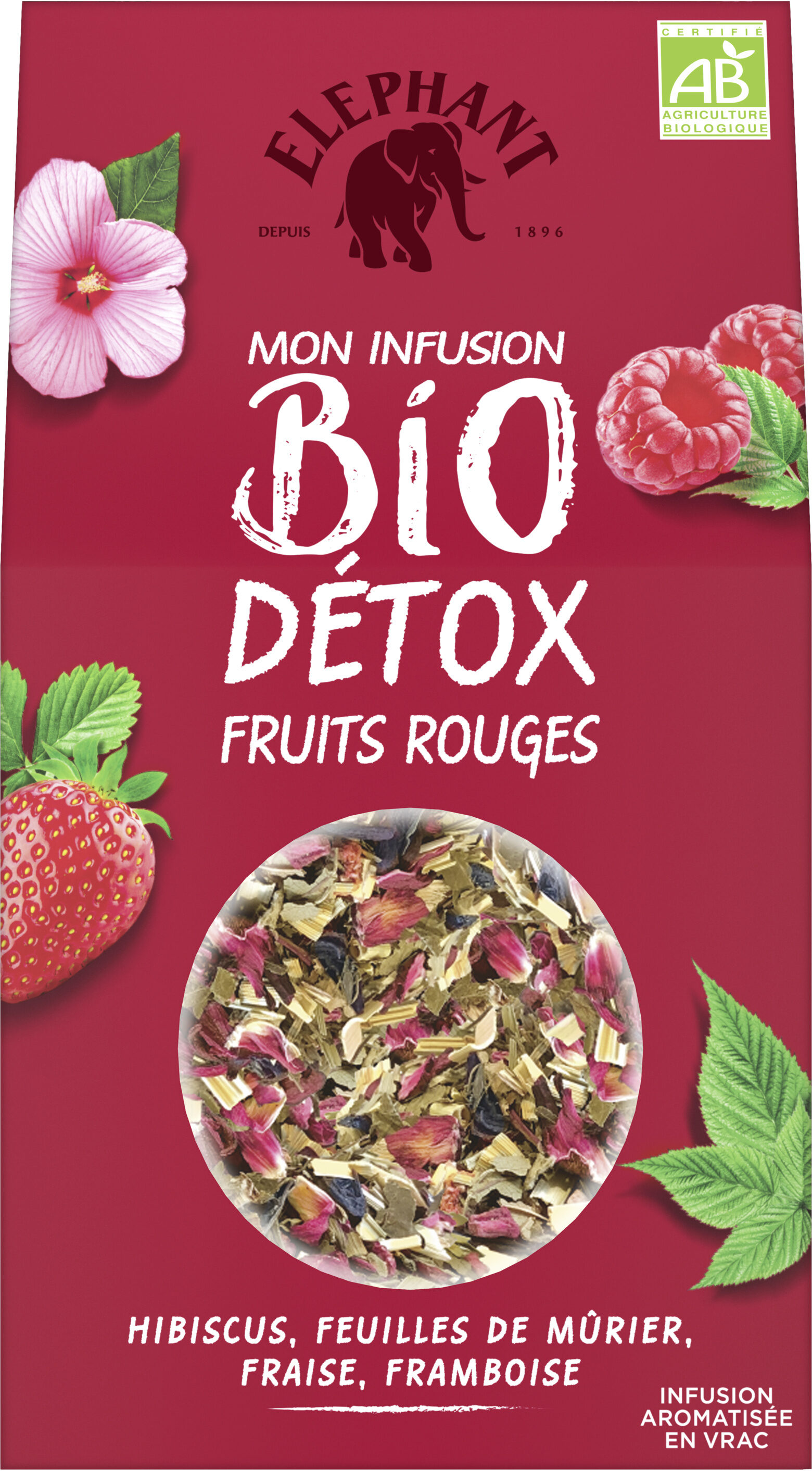 Elephant Mon Infusion Bio Tisane Detox Fruits Rouges Vrac Vrac 80g - Product - fr