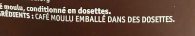 Dosettes regular - Ingrediënten - fr