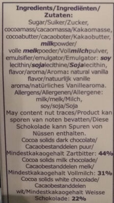 Melkchocolade - Ingrediënten