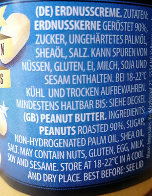 Nibble Time Creamy peanut butter - Ingredients - de