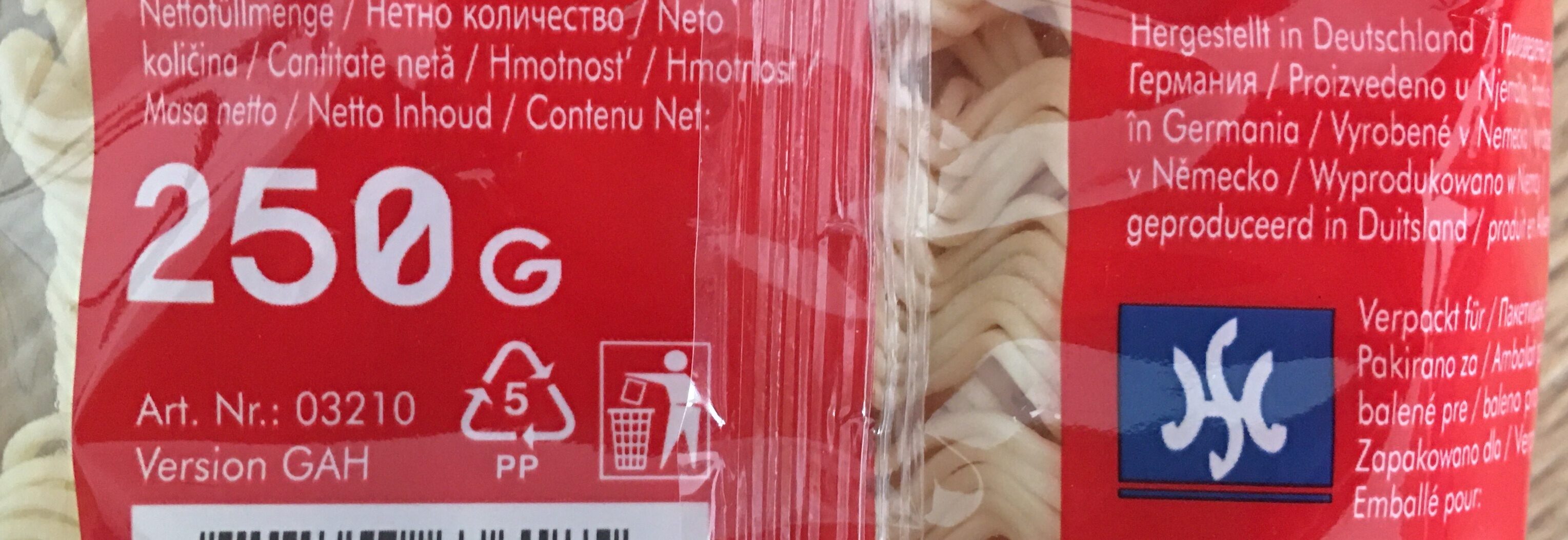 Mie noodles - Instrukcje dotyczące recyklingu i / lub informacje na temat opakowania