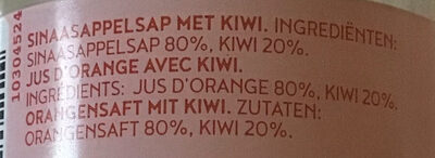 Boisson Orange et Kiwi - Ingrédients