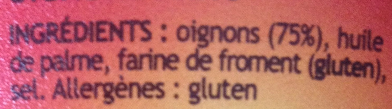 Crousti-oignons - Ingrédients