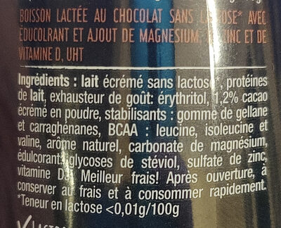 Protein Chocolate Shake - Ingrédients