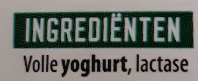 Volle Yoghurt - Ingrediënten