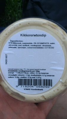 Hummus Naturel - Ingredients - nl