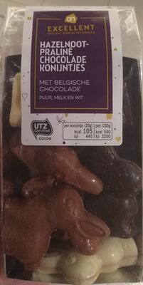 Hazelnoot-Praline Chocolade Konijntjes - Produkt - nl
