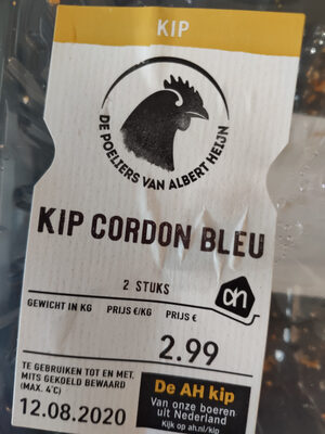 Voorgegaarde Kip Cordon Bleus - Product - de