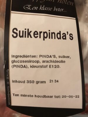 Suikerpinda’s - Ingrediënten