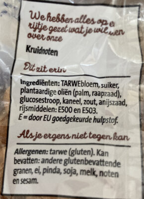 Kruidnoten - Ingredients - nl