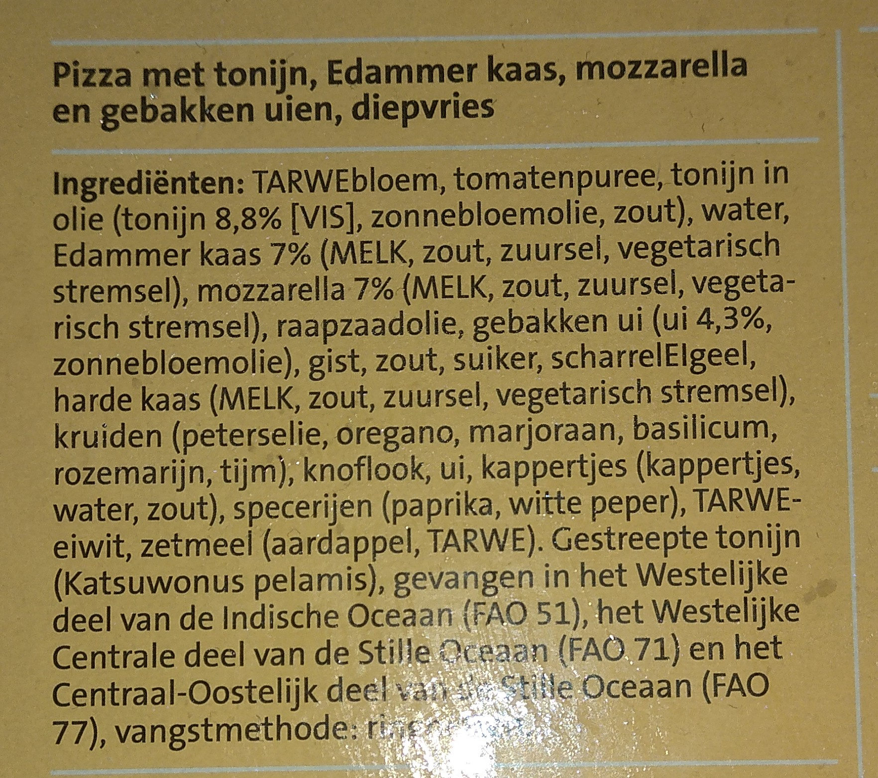 Pizza Bueno - Ingrediënten