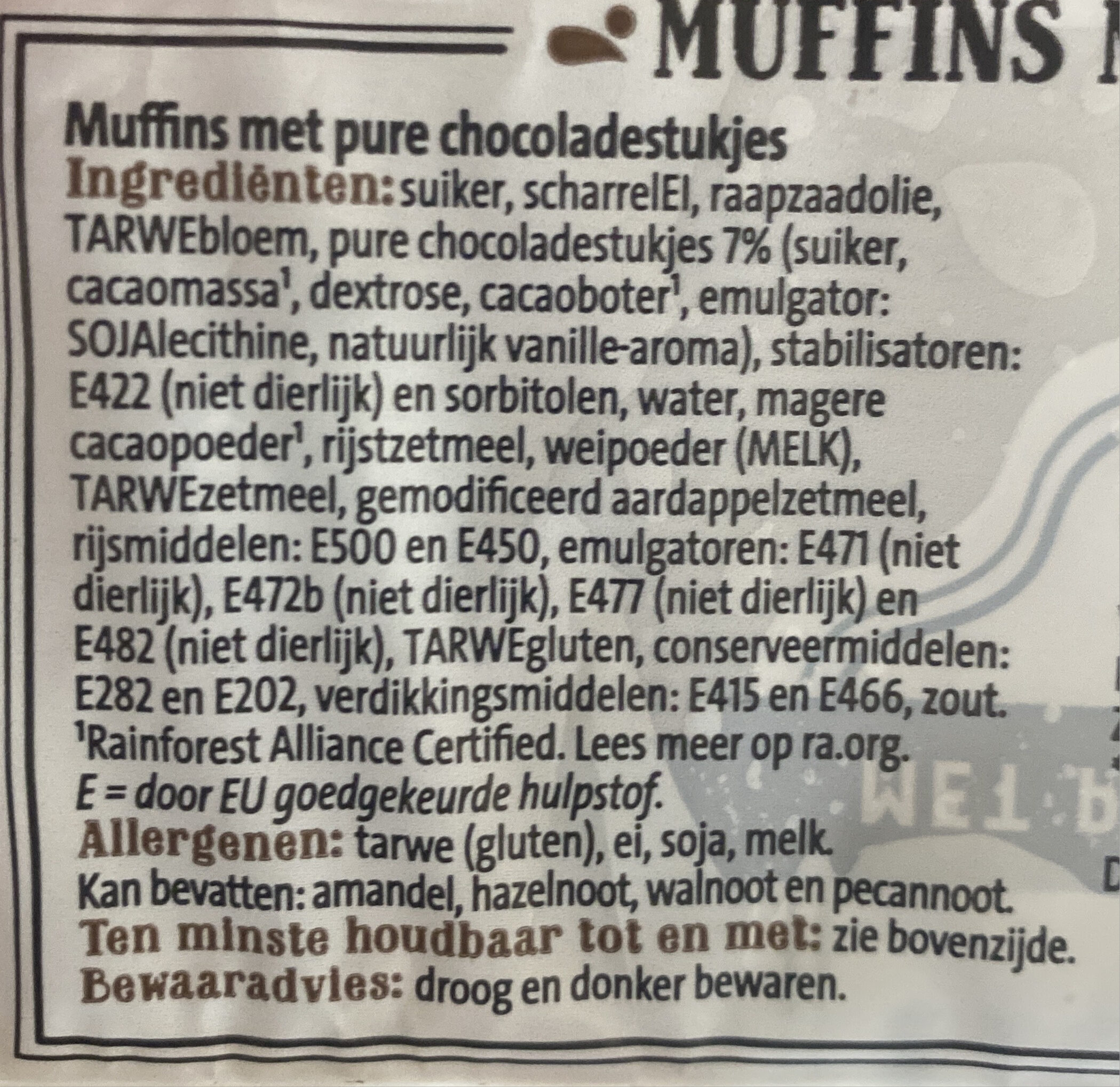 Muffins met pure chocolade - Ingredients