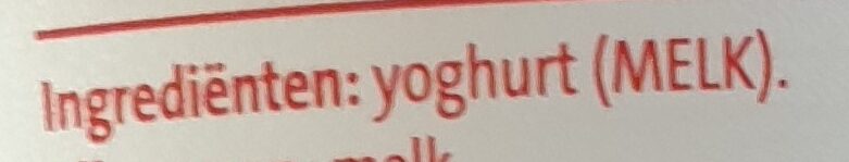 Yoghurt Turkse stijl - Ingrediënten