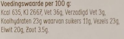 Lijnzaad Crackers Zeewier - Voedingswaarden