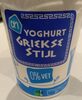 Yoghurt Griekse Stijl 0% Vet - Produit
