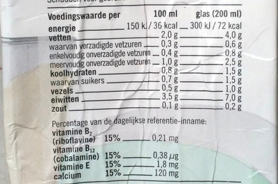 AH Soja drink ongezoet - Näringsfakta - nl